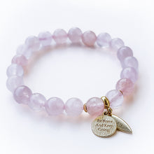 Load image into Gallery viewer, "Be Brave and Keep Going" Inspirational Charm Bracelet