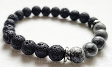 Load image into Gallery viewer, Grey Picture Jasper Aromatherapy Bracelet