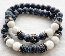 Load image into Gallery viewer, Crowned Crackle Agate Set